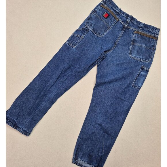 Wrangler Riggs Workwear Rugged Cargo Blue Jeans Sz 38/32 EXCELLENT CONDITION!!! - Picture 2 of 8